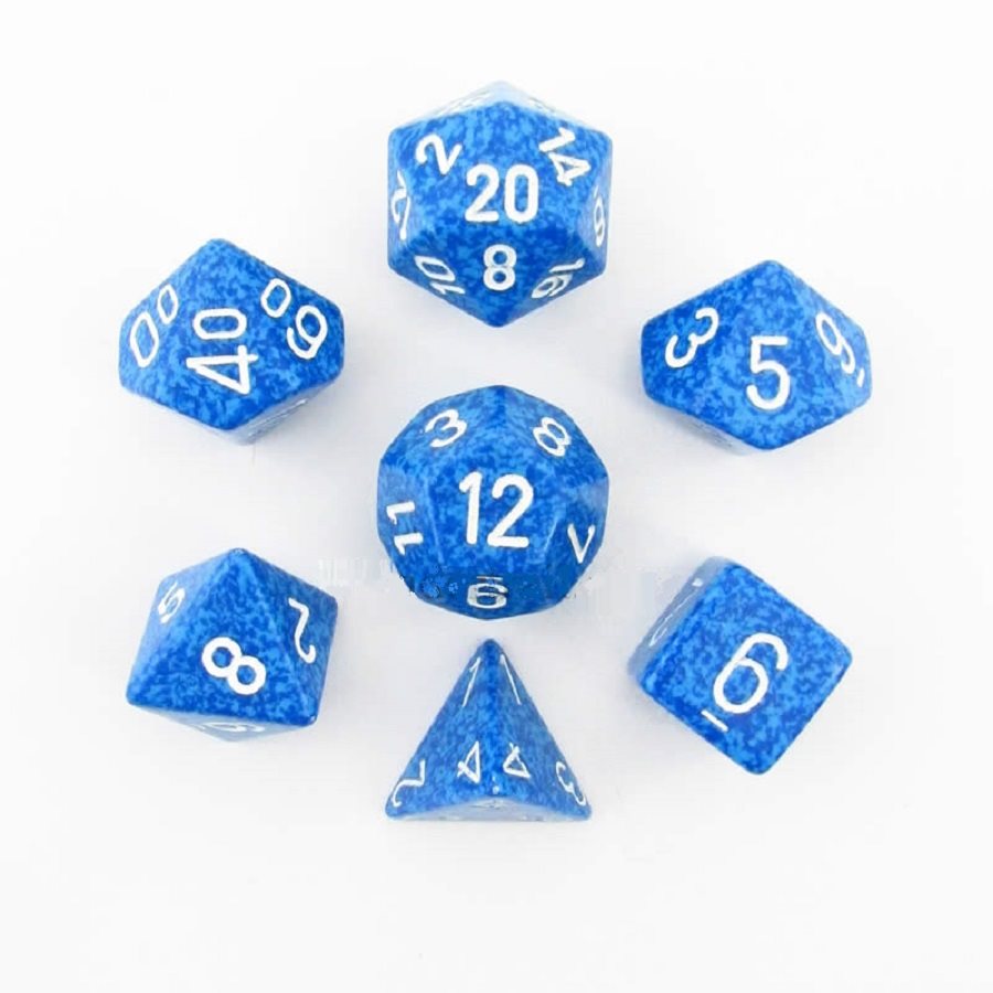Speckled: 7Pc Water Dice