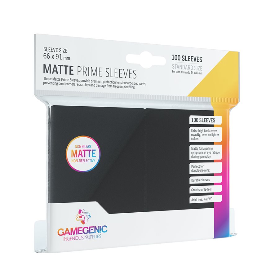 Sleeves: Gamegenic: Matte Prime Sleeves: Black (100) (ML)