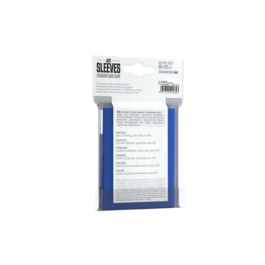 Sleeves: Just Sleeves: Standard Card Game: Blue (50) (ML)