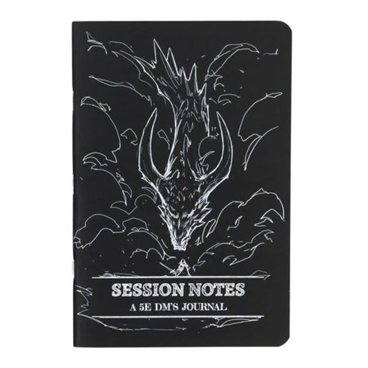 Session Notes - A 5E DM's Journal: Black (3 Pack)