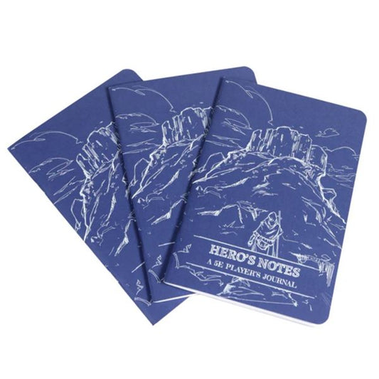 Hero's Notes - A 5E Player's Journal: Blue (3 Pack)