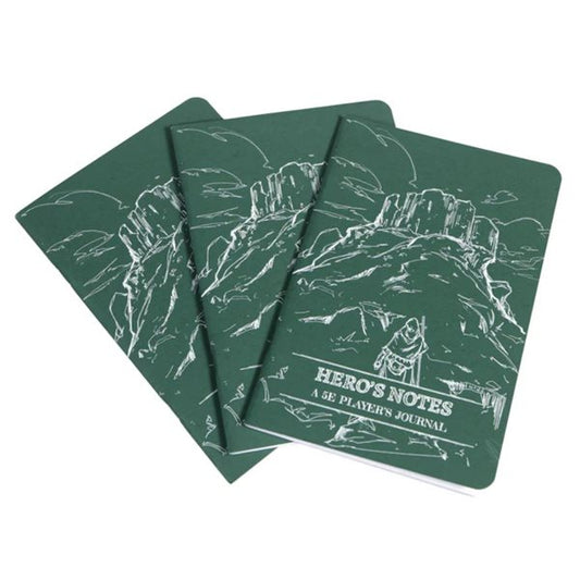 Hero's Notes - A 5E Player's Journal: Green (3 Pack)