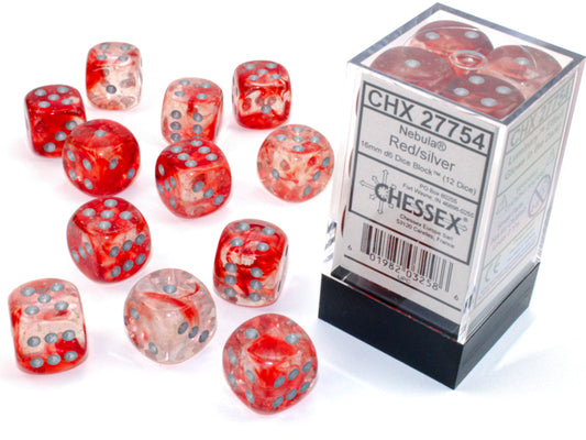 Nebula: 12D6 Red / Silver Luminary Dice