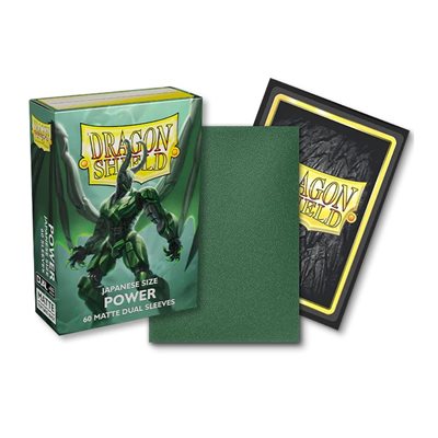 Sleeves: Dragon Shield: Matte Japanese DUAL: Power (Metallic Green) (60) (EN)