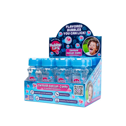 BUBBLE CANDY - 2.5oz BOTTLE BUBBLELICK - COTTON CANDY