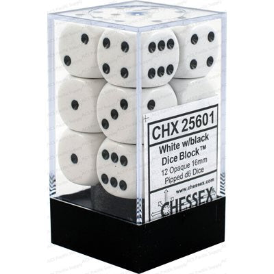 Opaque: 12D6 White / Black Dice