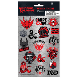 DUNGEONS and DRAGONS - METALLIC STICKERS