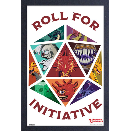 DUNGEONS and DRAGONS - ROLL FOR INITIATIVE - 11" x 17" GEL PRINT