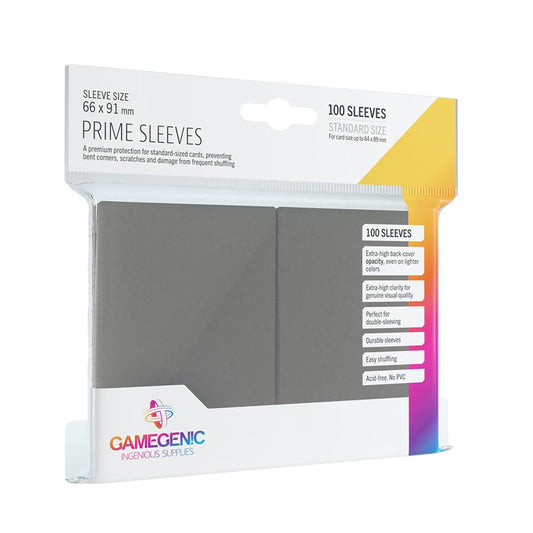 Sleeves: Gamegenic: Prime Sleeves: Dark Grey (100) (ML)