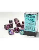 Chessex Gemini Purple-Tea/Gold 16mm d6 Dice Block™ (12 dice)