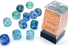 Nebula® 16mm d6 Oceanic/Gold Luminary™ Dice Block™ (12 dice)