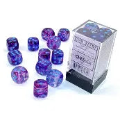 Nebula® 16mm d6 Nocturnal™/blue Luminary™ Dice Block™ (12 dice)