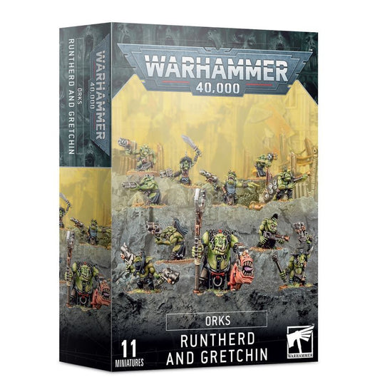 Warhammer 40,000 Orks-Runtherd and Gretchin