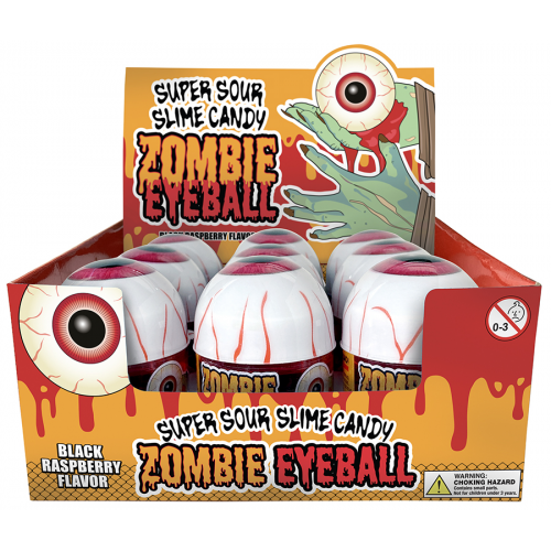 ZOMBIE EYEBALL - BLACK RASPBERRY - SOUR SLIME CANDY TIN