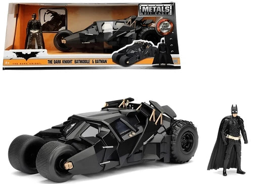 The Dark Knight Batmobile + Batman Die-Cast Metal 1:24 Scale