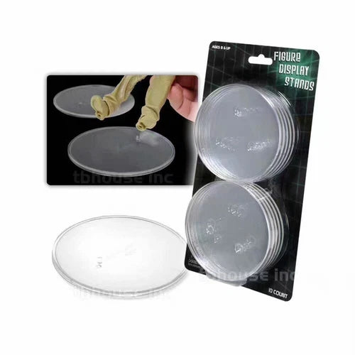 Action Figure Display Stand 10/Pack Compatible Figure 6 - 8" Inch - Clear
