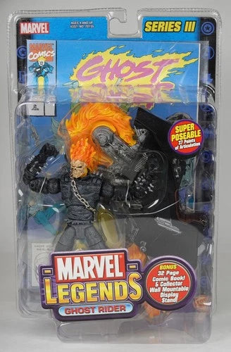 Ghost Rider w/ Motorcycle Figure, Marvel Legends Series III 2002